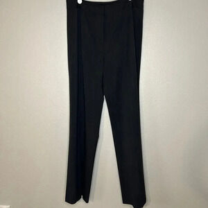 Lafayette 148 women's charcoal gray wool straight leg full length pants size 10